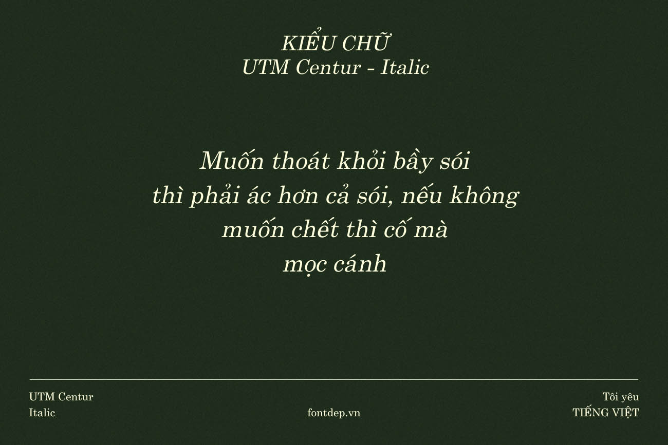 Tải Xuống - Font Chữ UTM Centur Việt Hóa (4 font)